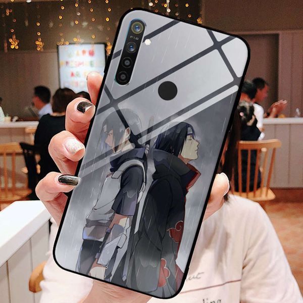 

qarealmeq mobile phone shell animation naruto realme5pro anti falling glass mirror realmext ultra thin protective cover realmex5 personvfr