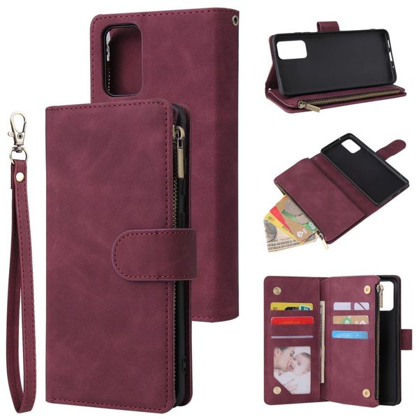 

for galaxy s20 multifunctional horizontal flip leather case with card slot holder zipper wallet p frame