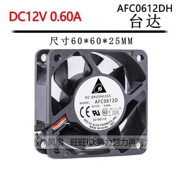 

fans & coolings for delta afc0612d 60mm fan 6025 60x60x25mm 12v 0.60a 4-wire 4pin pwm double ball bearing high volume air cooling