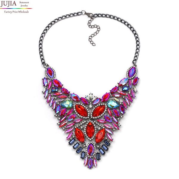

2020 new design women collar trendy bubble fashion necklaces & pendants costume choker chunky maxi necklace statement jewelry, Golden;silver