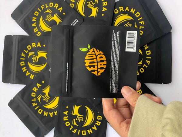 

label bags local stickers cookies bags yellow mylar edibles bag grandiflora packaging hologram and empty black flavors bbyyu nana_shop, Pink;blue