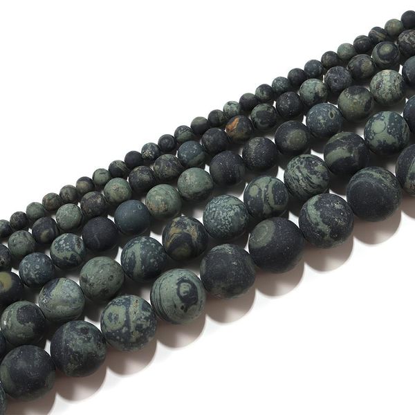 

1strand lot 4 6 8 10mm matte dark green turquoises green eye stone round loose spacer bead for bracelet jewelry makings supplies h jllfho, Silver