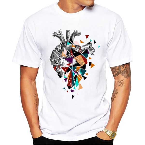 

teehub мода complicated сердце printed мужчины t-shirt лето tshirts с коротким рукавом смешные tees casual топы спортивные толстовки с капюш