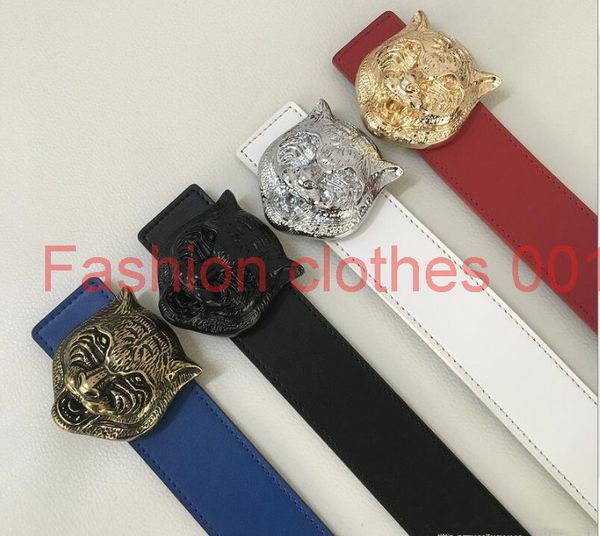 

belt brand designer belt mens senior tiger head belts new fashion luxury belt casual cowhide belts for men women waist belts men leather, Black;brown