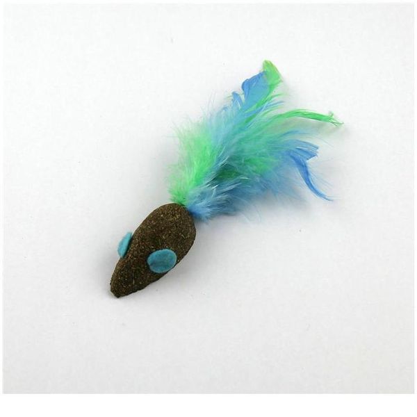 

legendog 1pc cat catnip toy artificial feather decor mouse shape catnip toy cat chew toys pet supplies ca qylqbs