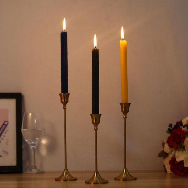 

candle holders electroplating holder matte black wedding party decor 19cm 22cm 25cm set