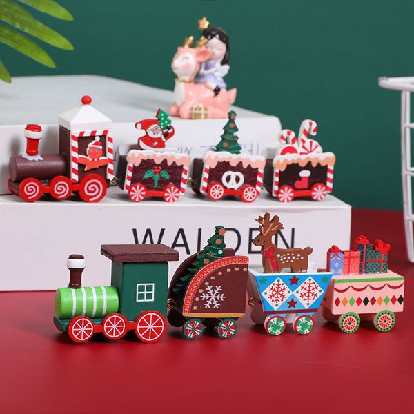 

christmas train shopping mall shop window tabledecoration ornaments two styles of christmas children's gifts independent box t3i51259
