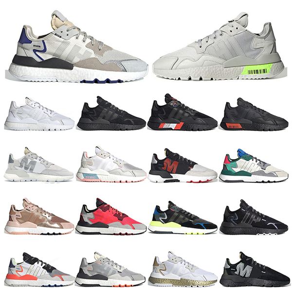 

nite jogger mens running shoes reflective xeno vapour pink collegiate green core black m bred outdoor men women sports sneakers size 36-45