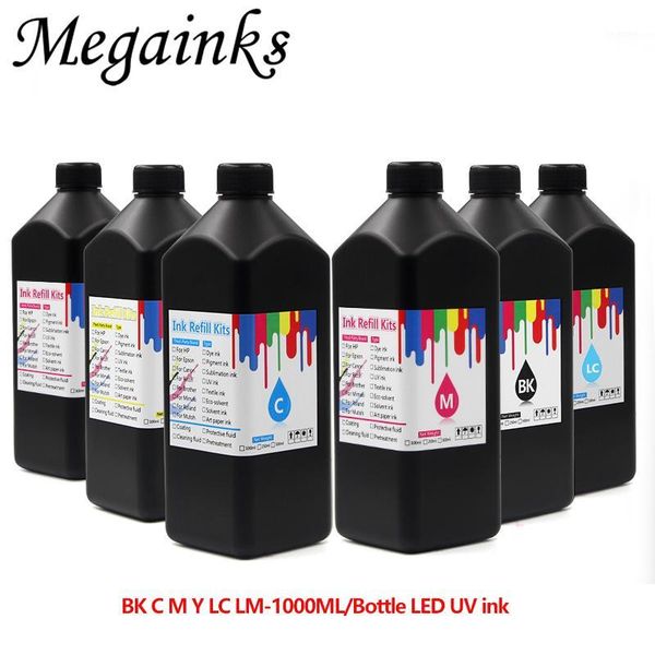 

6color 1000ml soft / hard led uv ink for roland for mimaki mutoh dx3 dx4 dx5 dx6 dx7 printhead or flatbed inkjet printer1