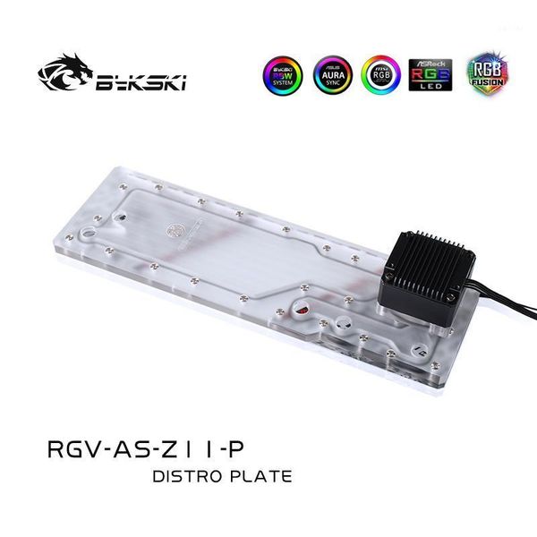 

fans & coolings bykski acrylic distro plate for asus rog z11 computer case ,rgb reservoir, water tank support motherboard control,rgv-as-z11