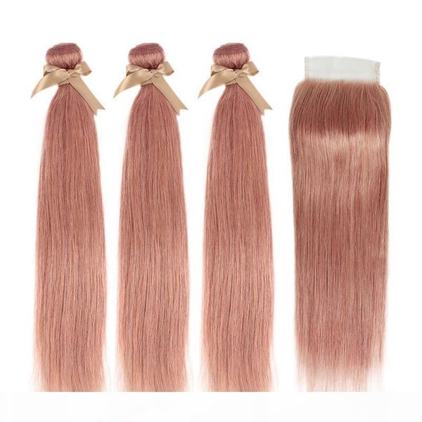 

dilys straight braizilian virgin hair bundles with closures colored human hair bundles with closure remy hair, Black