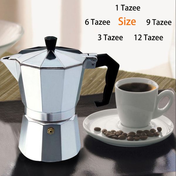 

italian espresso coffee makers octagonal coffee pot percolator pot 3cup/6cup/9cup/12cup turkish stovemaker wholesale