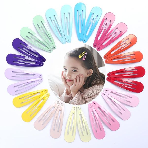 

40pcs hair accessories children girls hairpin bb drop clip women metal hair clip pin color modeling styling tool barrette 5cm wmtzfz, Slivery;white