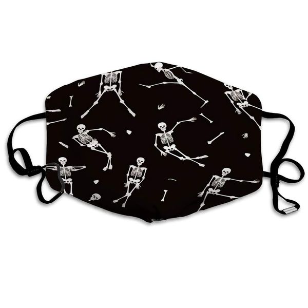 

face mask mouth cover reusable mask dancing skeletons