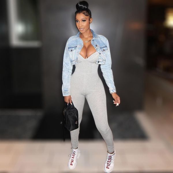 

curve hugging fit grey soft loungewear jumpsuit sweetheart neckline skinny pant fit jumpsuits drop shipping good quality, Black;white
