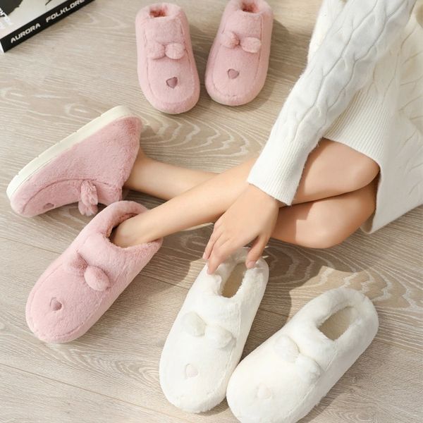

women winter home slippers cartoon cat shoes non-slip soft winter warm house slippers indoor bedroom lovers couples floor shoes #0n4r, Black