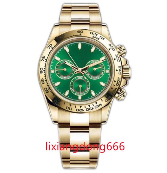 

high-quality classic quartz gold and silver men's watch, green dial, stainless steel strap, 6 models, Slivery;brown