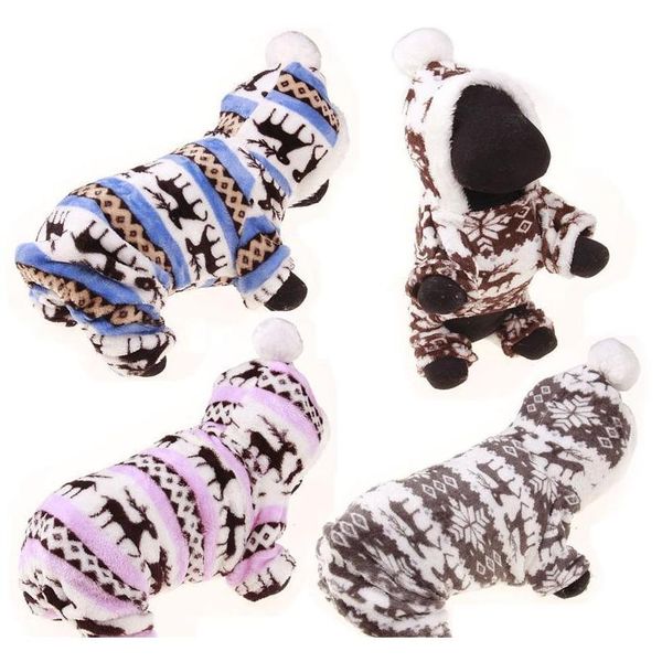 

m-xl pet puppy warm clothes winter pet dog fashion coral fleece clothes small dog coat hoody reindeer snowflake jacket apparel bc vraff