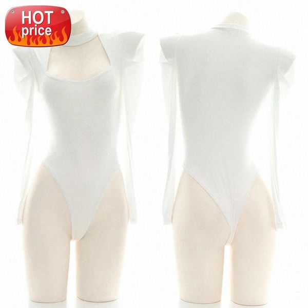

plus size teddy lingerie bodysuit for women slutty clothes sleepwear jumpsuit kawaii cute lingerie underwear body suits new #mi7u, Black;white