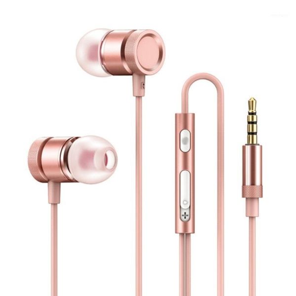 

e0160 3.5mm wired earphone hifi bass wired gaming headset metal sport music earphone with microphone in-ear earbuds dropshipping1