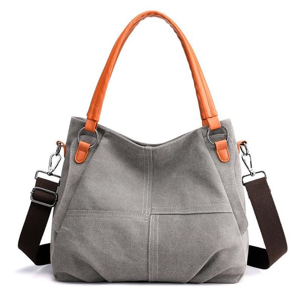 

cross body women's versatile large capacity canvas handbag shoulder bag girl's leisure one messenger
