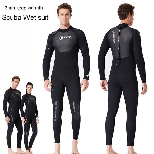 

adults 3mm neoprene wetsuits keep men warm diving suit women thermal long drysuits full bodysuit stretchy rash guard for swimming surfing sn