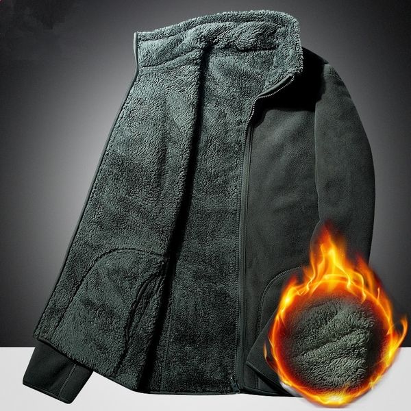 

5xl men women winter plus velvet thicken warm coat outdoor sport climbing fishing riding hiking windproof thermal fleece jacket 201030, Black;brown