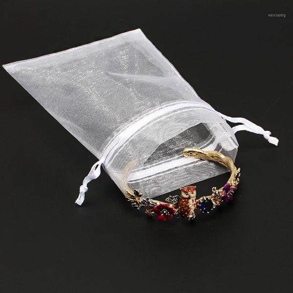 

gift wrap 50pcs/lot 10*15 cm big organza bags boutique white jewelry packaging wedding party favor drawstring bag 19 colors 5z1