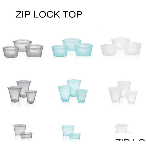 

reusable sile food preservation bag airtight seal food storage container versatile sile bag cups bowl zip lock qylwls wphome