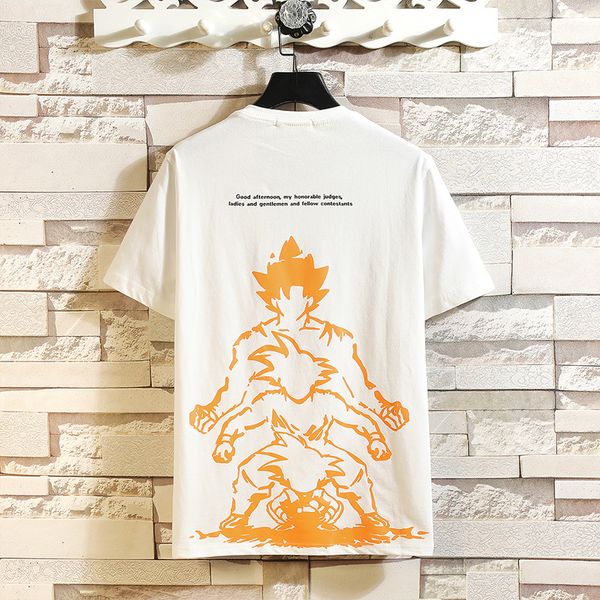 

new summer short sleeves harajuku 2021 print black t-shirt streetwear one piece hip hop punk men tees tshirt clothes 1l73, White;black