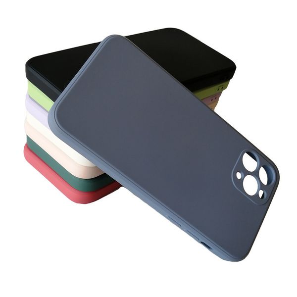 

tpu soft phone case skin feeling silicone cases for iphone 13 12 mini 11 pro max x xs xr 7 8 6s plus microfiber inner