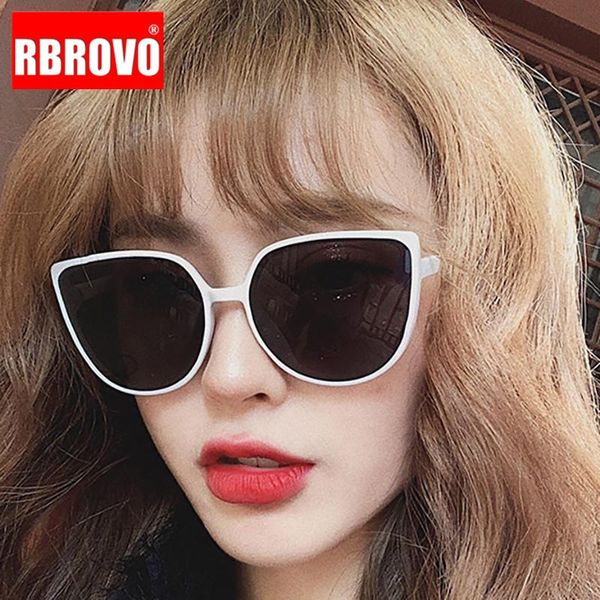 

rbrovo cateye sunglasses women retro sunglasses women luxury glasses branddesigner feminino, White;black