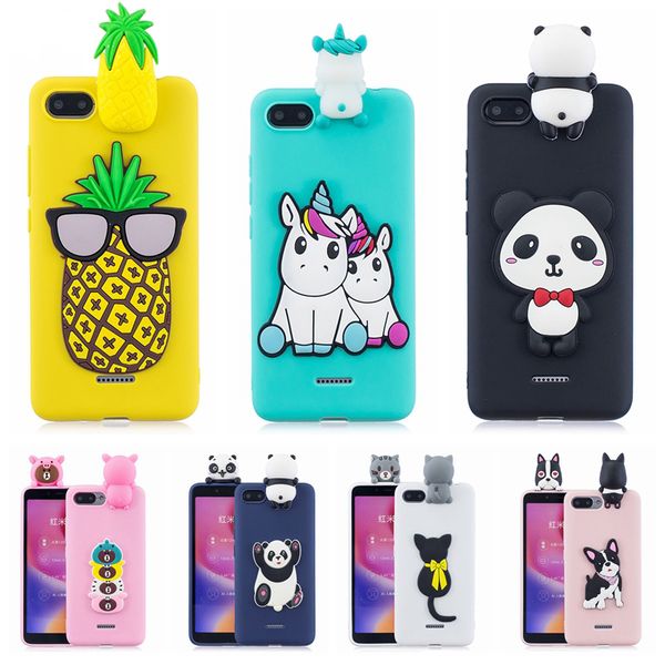 

для 6 a m1804c3ch cover 3d cute panda unicorn свинья силиконовый телефон на funda xiaomi редми 6а redmi6 case