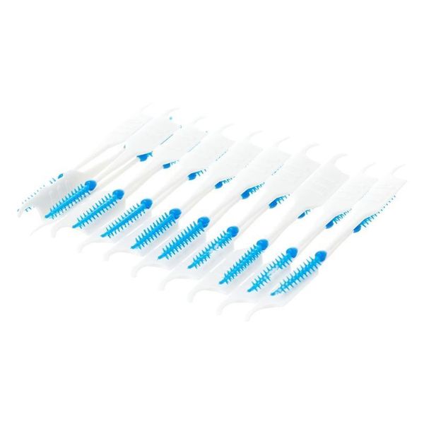 

40pcs double floss head hygiene dental sile interdental brush toothpick 40pc jllnzs