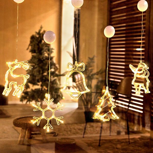

scene layout creative small decorations shop window christmas tree bell pendant atmosphere decoration