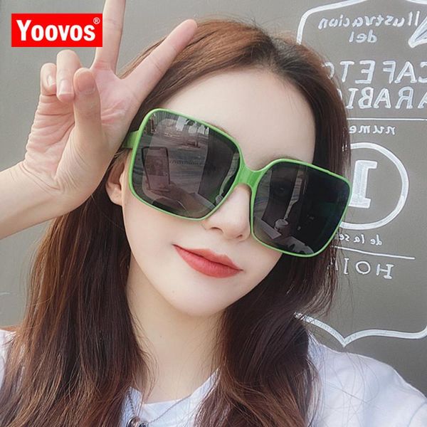 

yoovos square women sunglasses 2020 vintage oversized luxury women sunglasses retro brand design fashion classic female eyewear, White;black