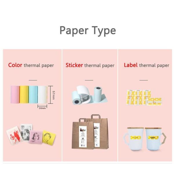 

new thermal paper label paper sticker paper for peripage paperang p printer papers offic wmtfua bdejewelry
