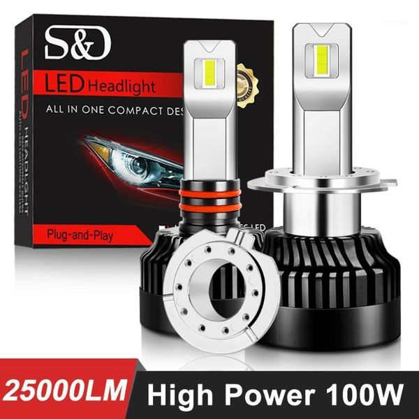 

100w 25000lm h1 h11 h7 led headlight bulbs canbus h8 h9 9005 hb3 9006 hb4 9012 hir2 lamp for cars running lights 300% brightness1