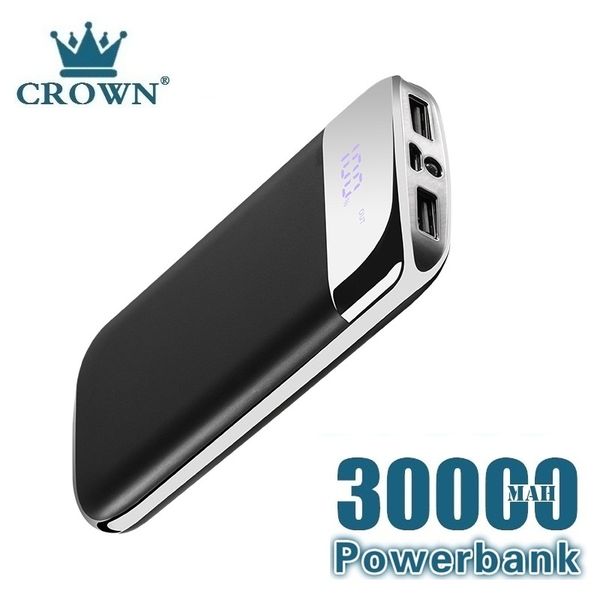 

30000mah power bank внешняя батарея poverbank 2 usb led powerbank портативный мобильный телефон зарядное устройство для xiaomimi iphone7 8 h