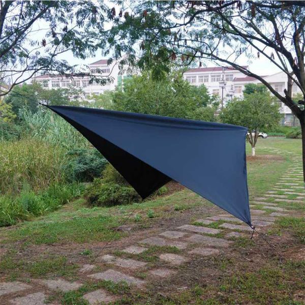 

tents and shelters 150*210cm waterproof tarpaulin tent shade cloth outdoor camping hammock multifunctional awning ultra light 4 colors1