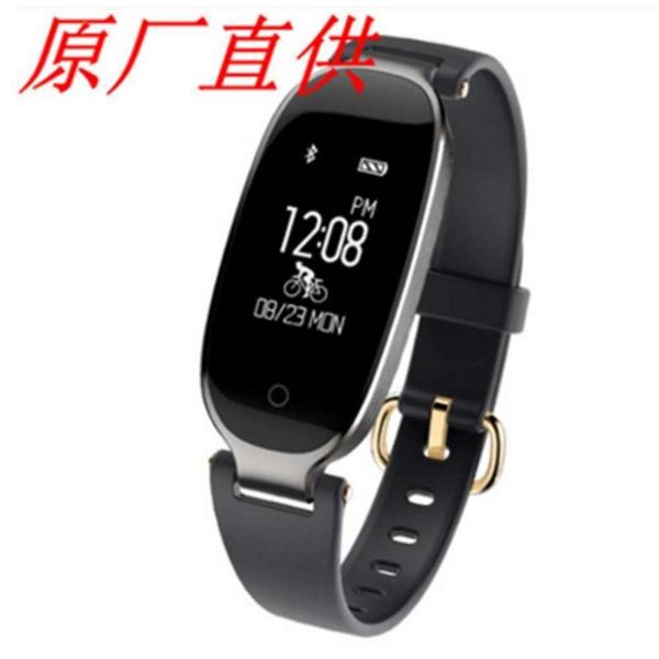 

multi women's rate watch s3 heart sport waterproof bluetooth wearer step by step health smart bracelet l1hw, Slivery;brown