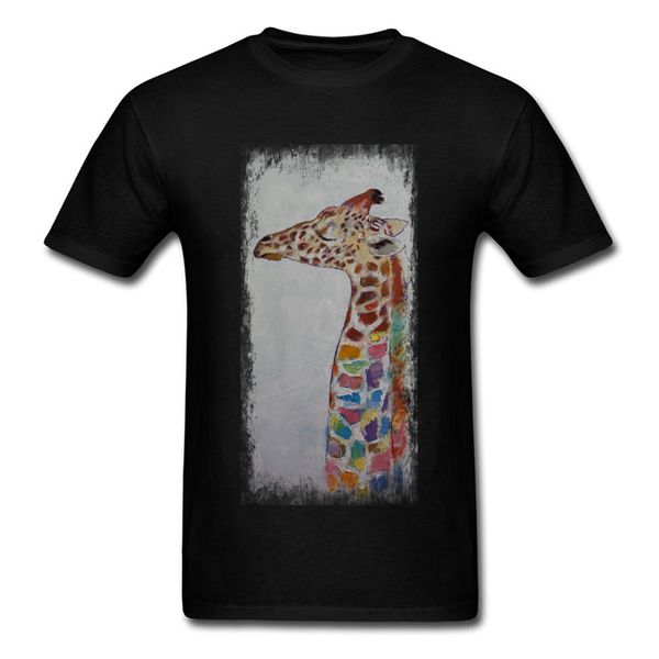 

giraffe on man animal painting retro crewneck short sleeve clothes artist tees wholesale sport hooded sweatshirt hoodie t shirt