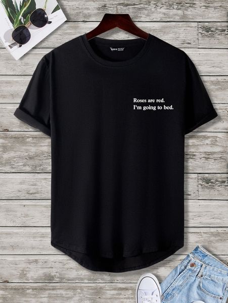 

men slogan graphic tee p1f0#, White;black