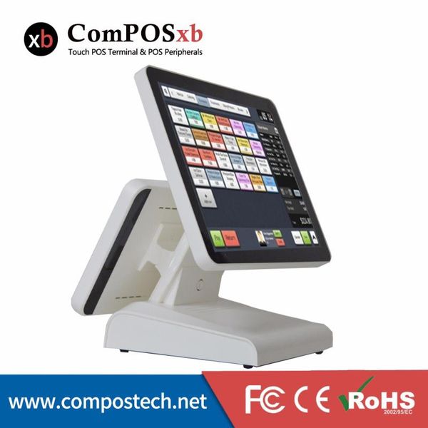 

monitors composxb machine 15 inch tft lcd dual screen all in one system cash register for shop