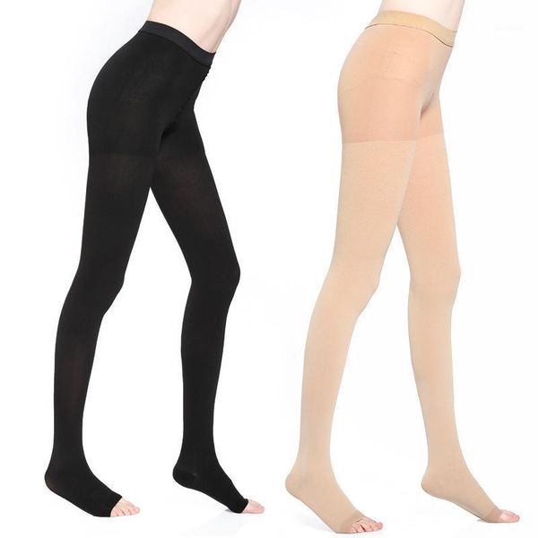 

yoga outfits findcool compression stockings women 15-21mmhg pantyhose open toe for varicose veins1, White;red