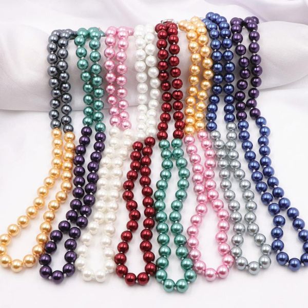 

заявление женщин ожерелье ювелирных изделий colliers цепи имитация pearl люкс для стекла жемчуг ожерелья сращивания цвет ограничители подарк, Silver