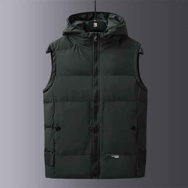 

vest korean fashion down cotton handsome slim men's autumn and winter coat youth student q808, Black;white