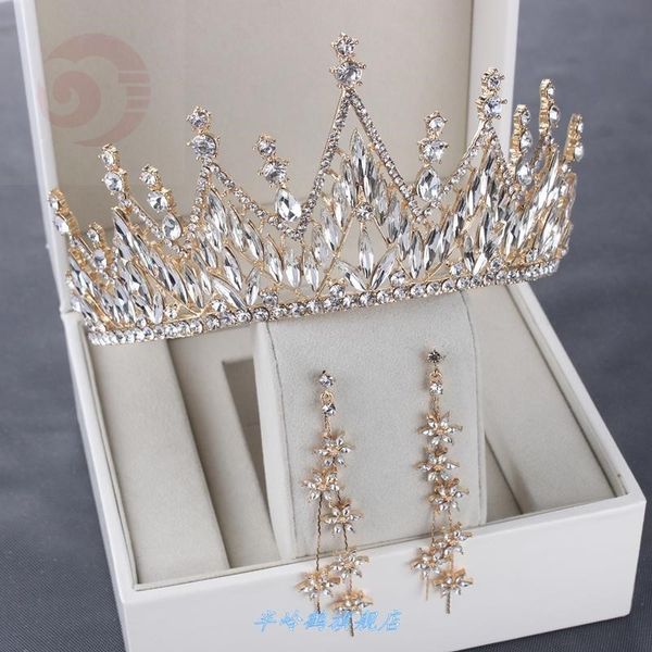 

super fairy 2020 new accessories necklace three piece set forest crown bride wedding dress headdress, Silver