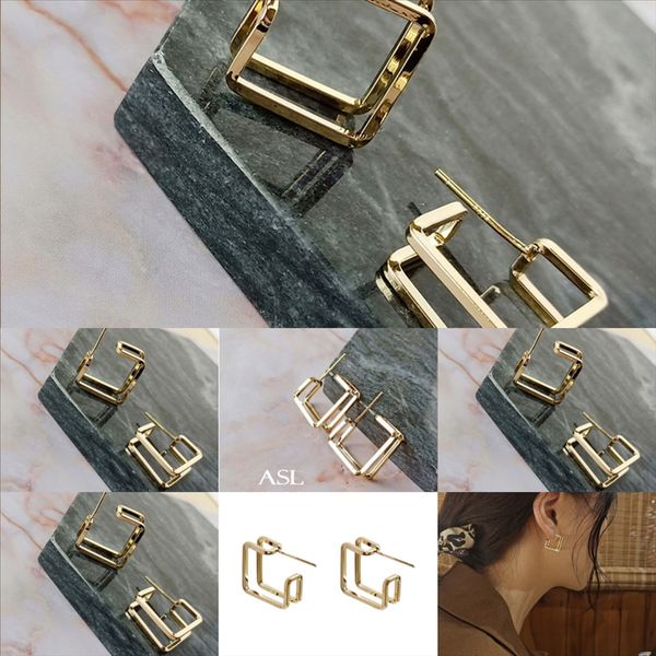 

m0vi fashion jewelry swa new female bling costume rose earring attract pierced earring jewelry gold charming irregular crystal decoration, Golden