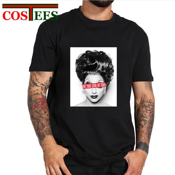

sport hip hop streetwear tee shirt rupaul t-shirts cotton tshirt not today satan not today rupaul's drag race t shirts hombre camiseta